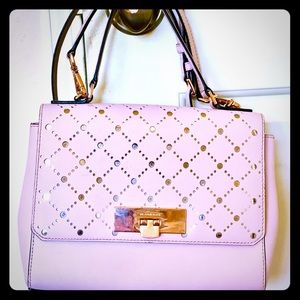 Michael Kors leather shoulder bag soft pink